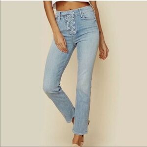 MOTHER Light Blue Ankle & Cropped Jeans